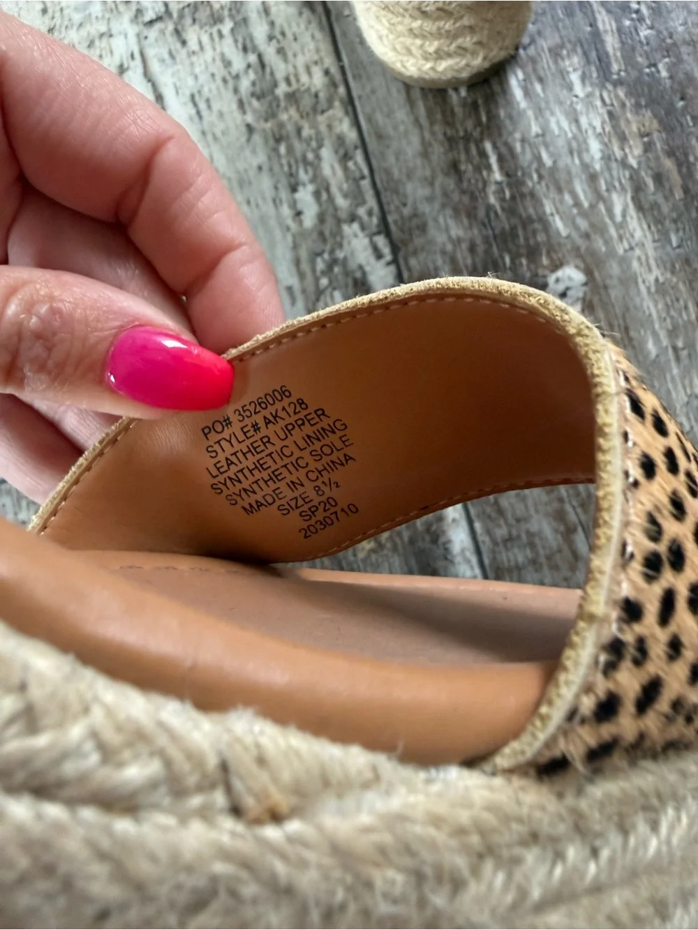 J.Crew leopard / cheetah print calf hair platform espadrille sandals